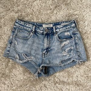 PACSUN light wash jean shorts!